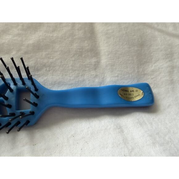 Vintage Thermal Air - ll No. 2877 Made In Hong Kong Hair Brush Blue - Picture 3 of 7